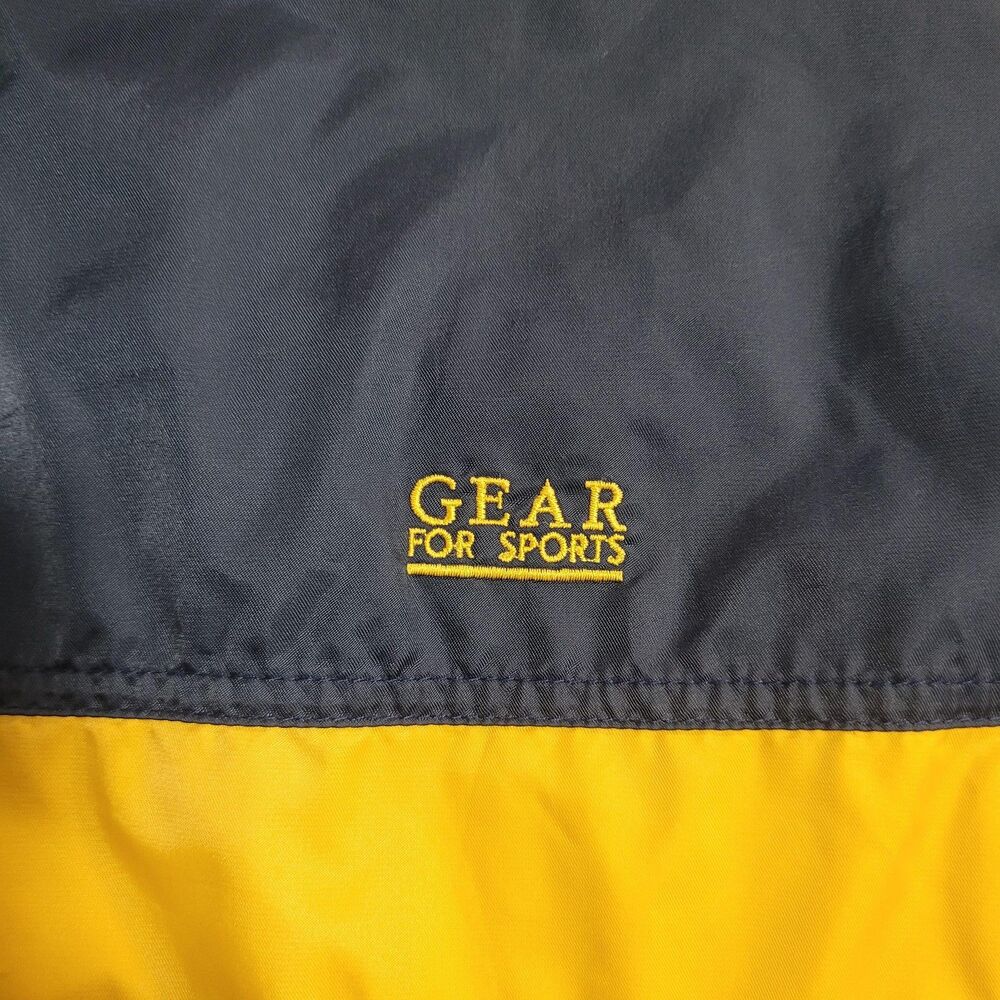 Gear For Sports Jacket Navy Football Mens XL Blue Yellow Hooded Full Zip Mesh - Picture 12 of 14
